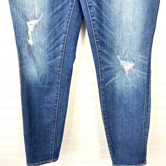 Madewell Jeans Women's Skinny Skinny Stretch Mid Rise Distressed Blue Denim 31 - Picture 3 of 13